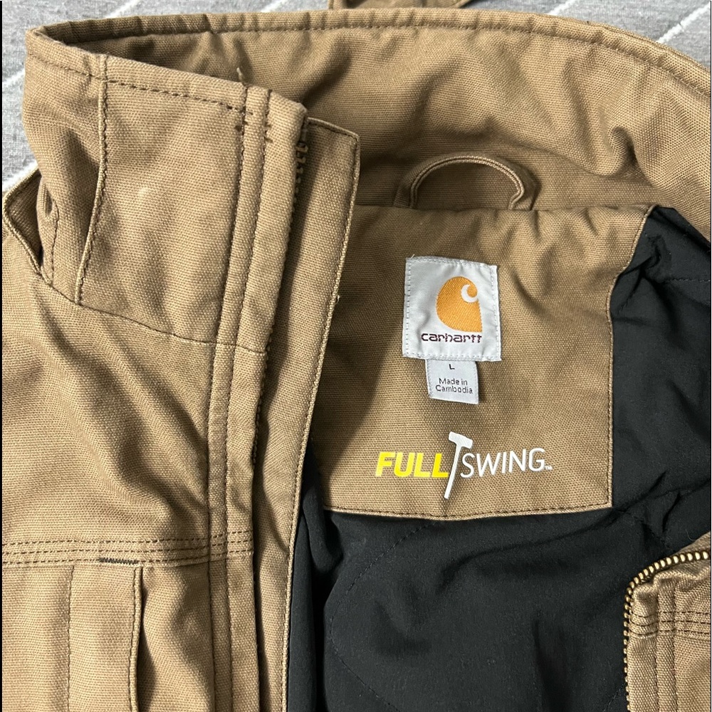 Carhartt Full Swing loose fit quick duck insulated jacket.